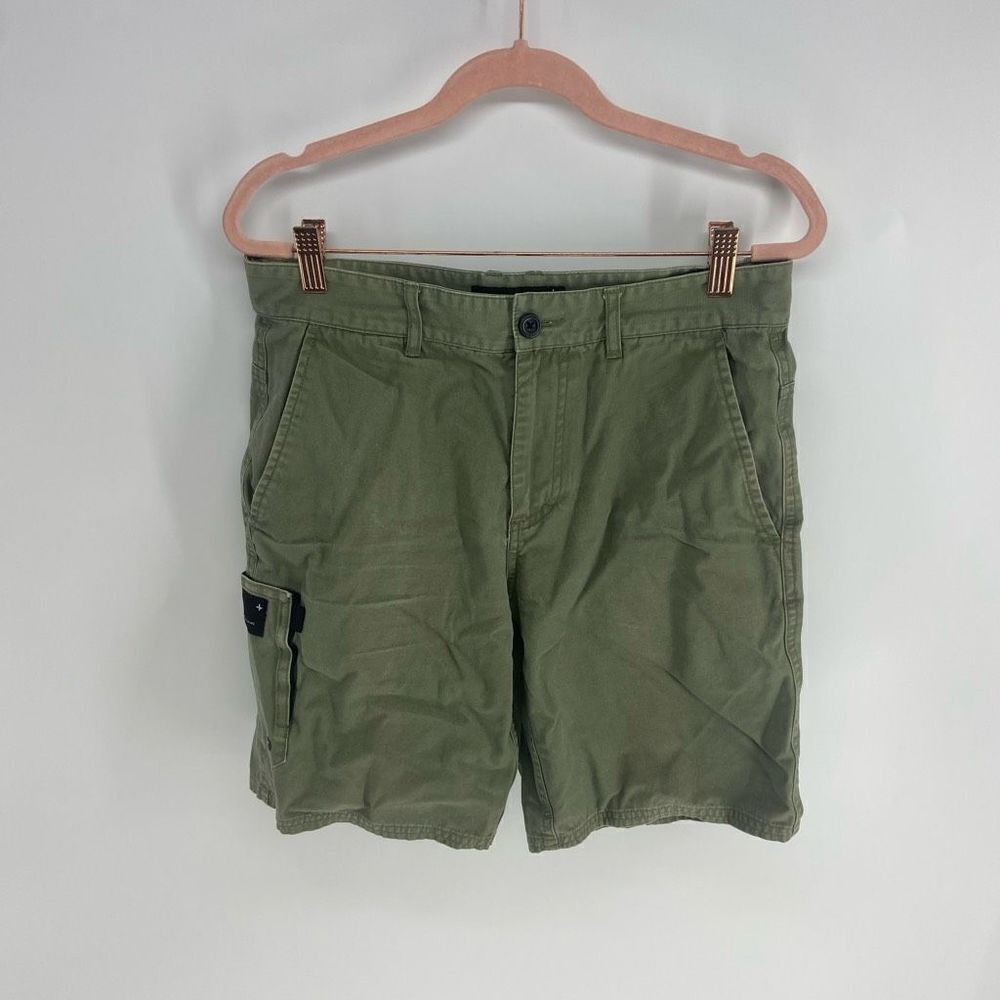 Tavik Men's Green Modern Beach Culture Cotton Freighter Shorts Size 30